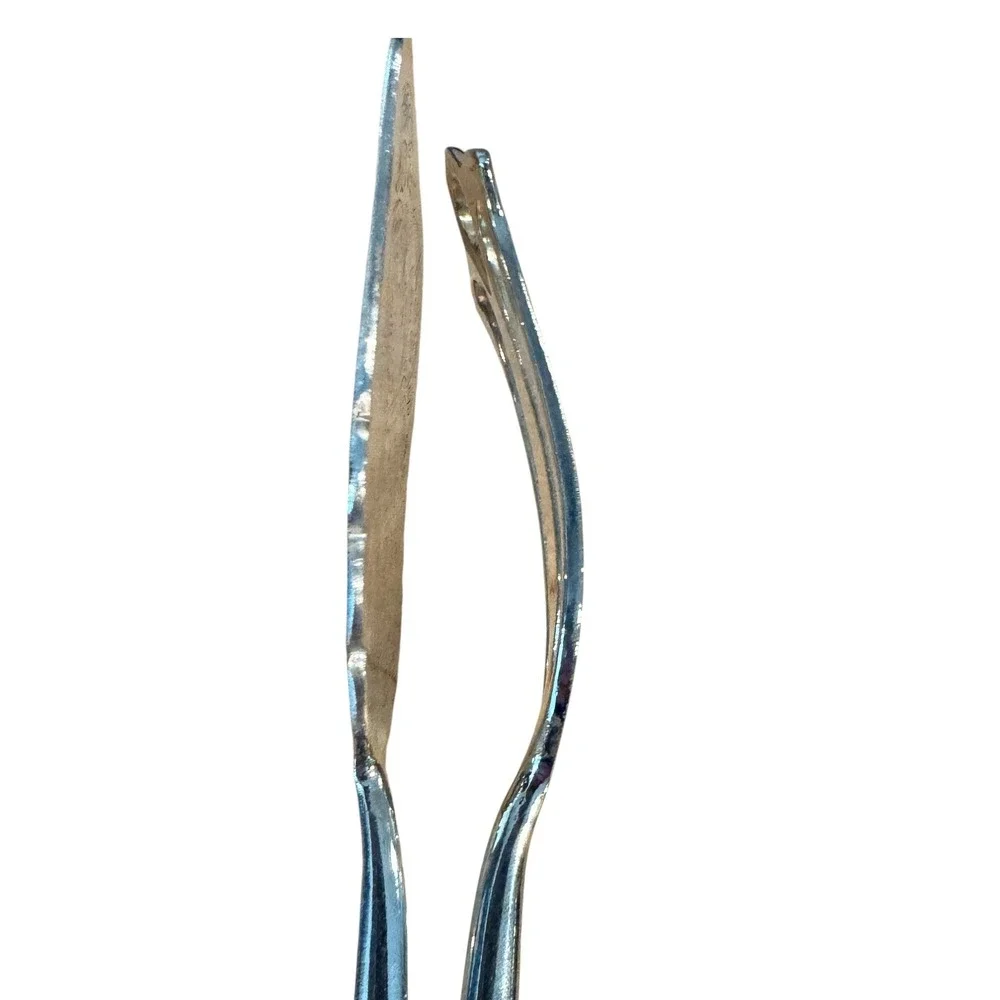Raimond Silverplate Vintage Scissor Serving Tongs Ornate Floral Etched Silver